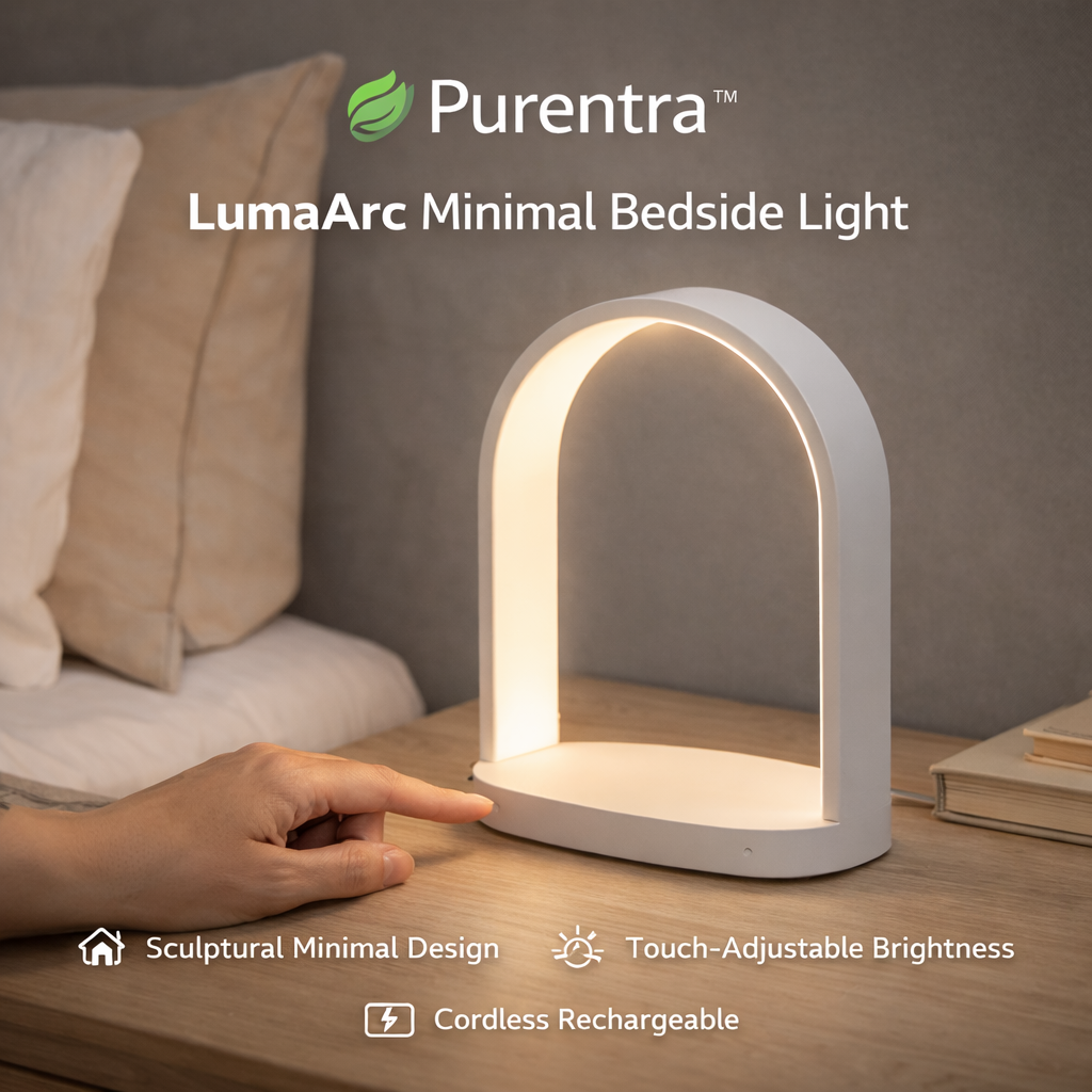 Purentra™ LumaArc Minimal Bedside Light